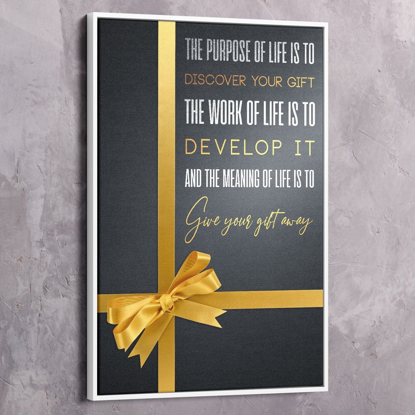 Discover Your Gift Wall Art | Inspirational Wall Art Motivational Wall Art Quotes Office Art | Impaktiv Exclusive Canvas Art Portrait