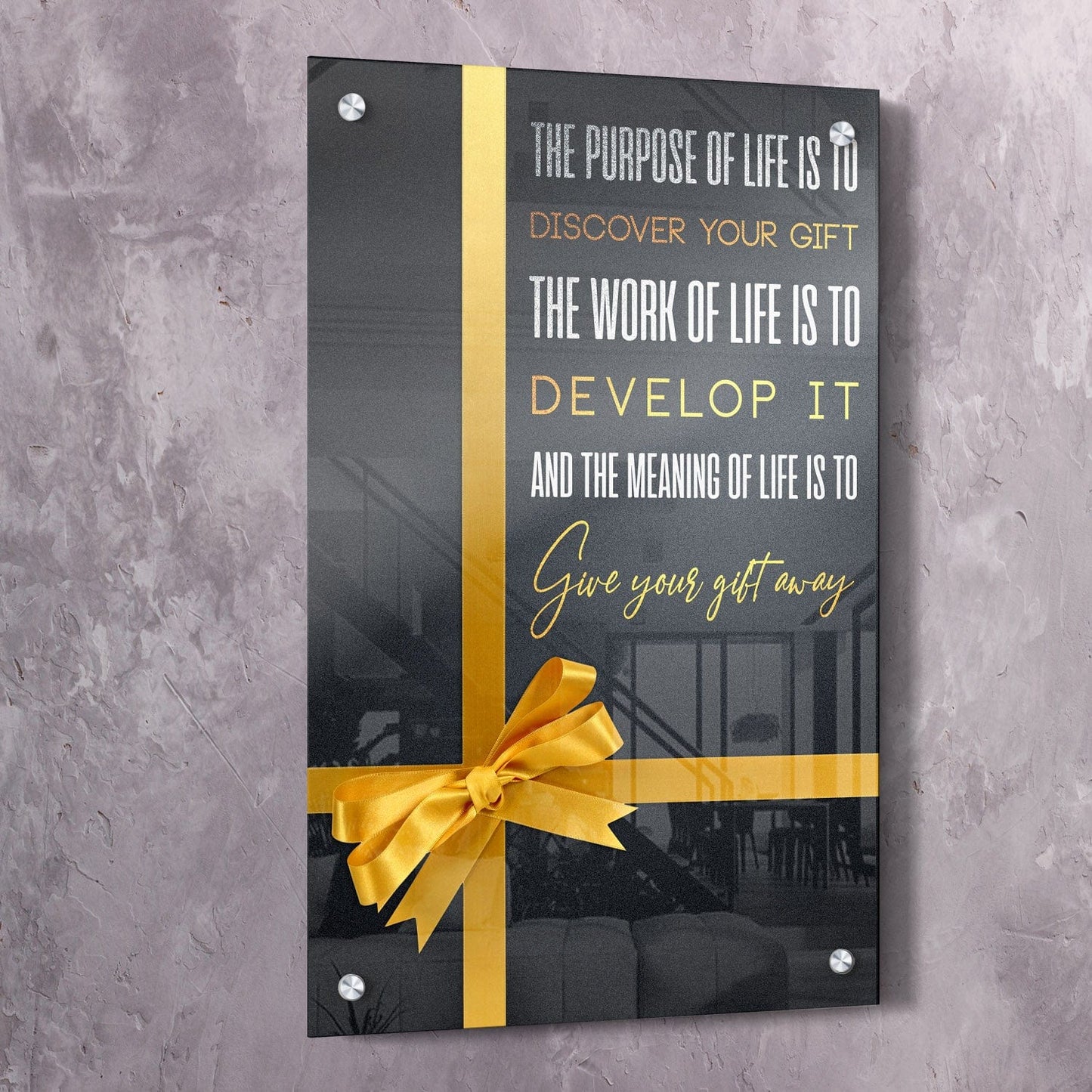 Discover Your Gift Wall Art | Inspirational Wall Art Motivational Wall Art Quotes Office Art | Impaktiv Exclusive Canvas Art Portrait
