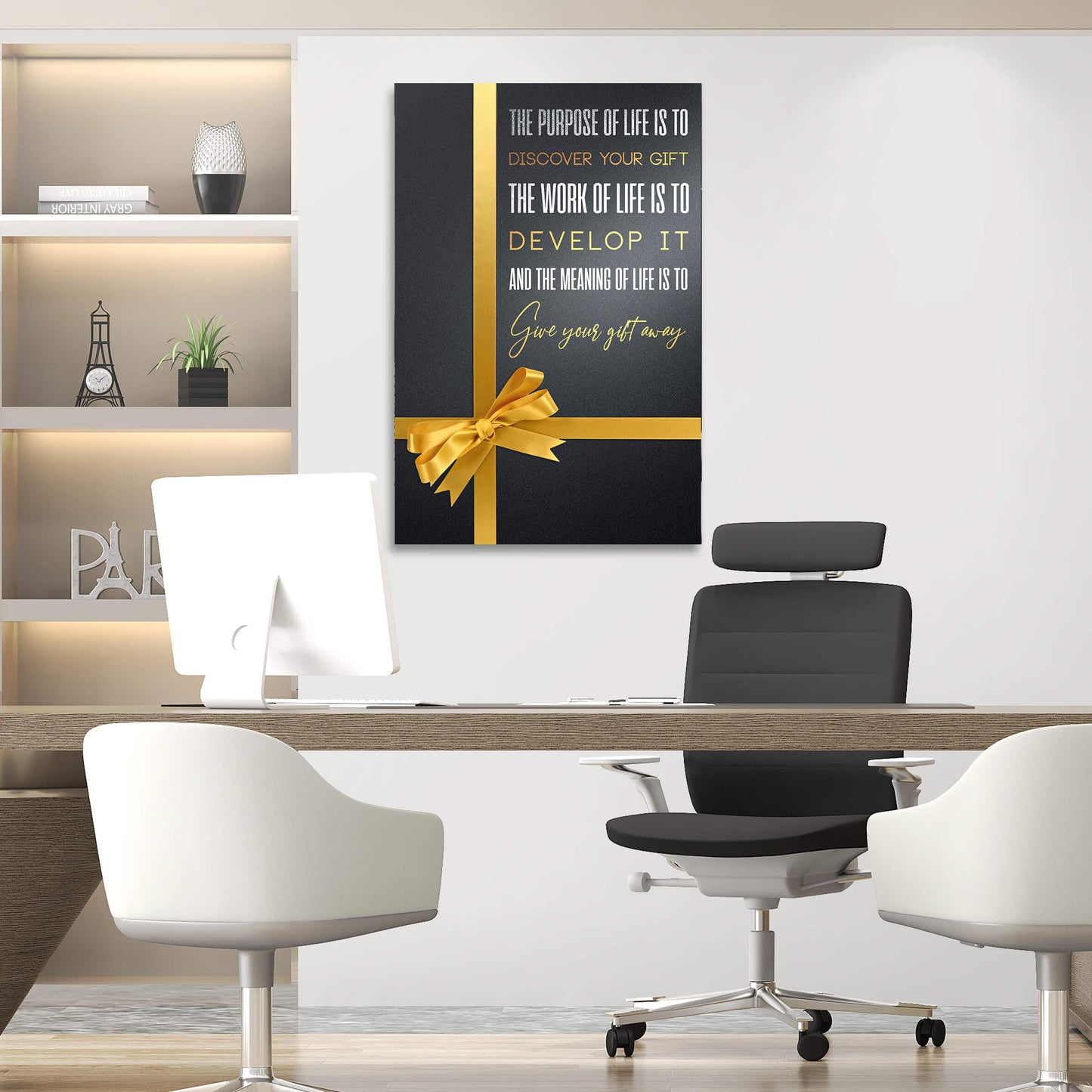 Discover Your Gift Wall Art | Inspirational Wall Art Motivational Wall Art Quotes Office Art | Impaktiv Exclusive Canvas Art Portrait