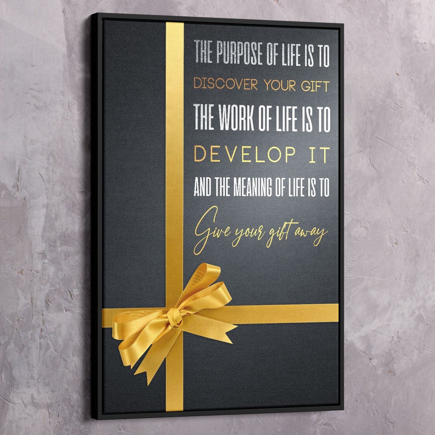 Discover Your Gift Wall Art | Inspirational Wall Art Motivational Wall Art Quotes Office Art | Impaktiv Exclusive Canvas Art Portrait