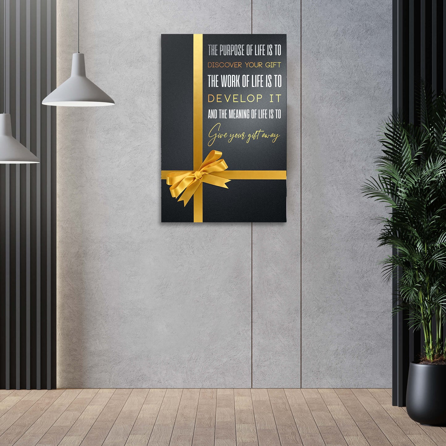 Discover Your Gift Wall Art | Inspirational Wall Art Motivational Wall Art Quotes Office Art | Impaktiv Exclusive Canvas Art Portrait