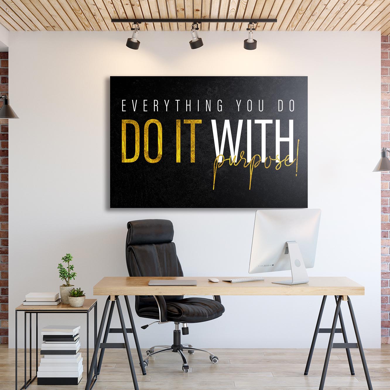 Do it with Purpose Wall Art | Inspirational Wall Art Motivational Wall Art Quotes Office Art | Impaktiv Exclusive Canvas Art Landscape