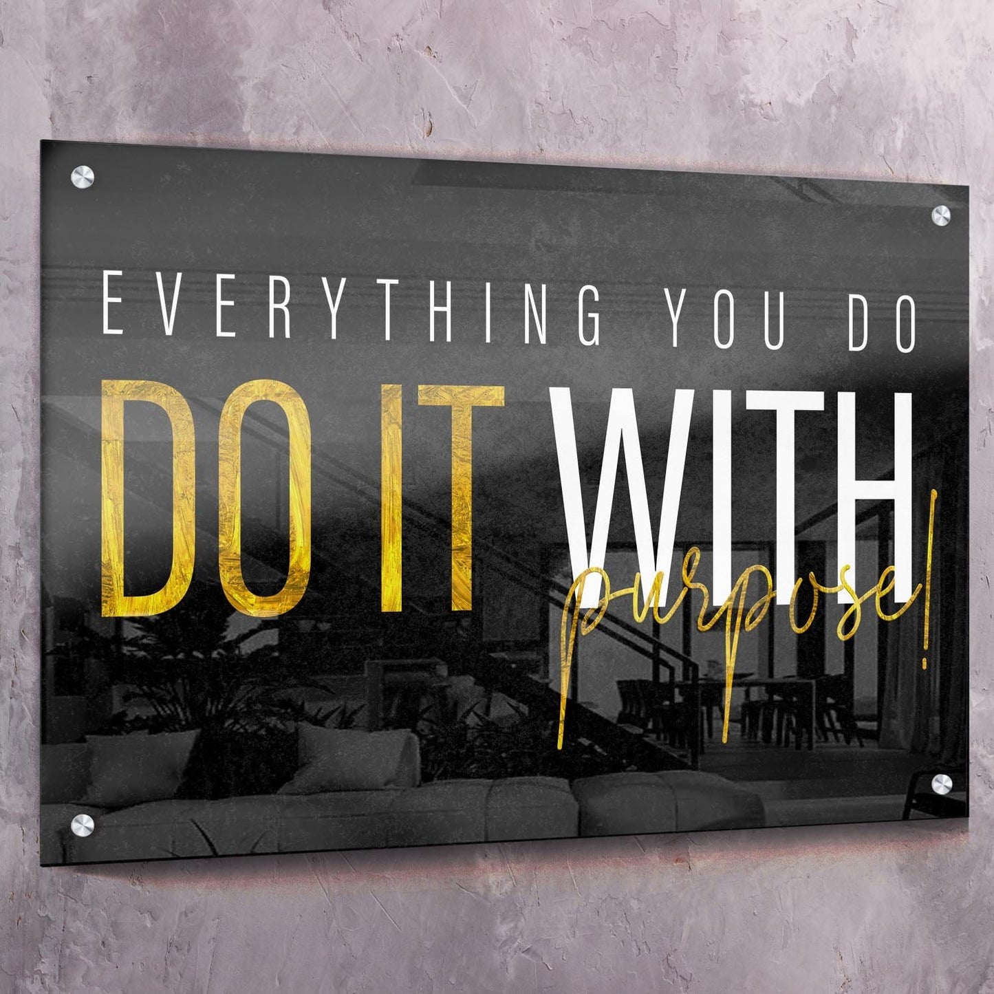 Do it with Purpose Wall Art | Inspirational Wall Art Motivational Wall Art Quotes Office Art | Impaktiv Exclusive Canvas Art Landscape