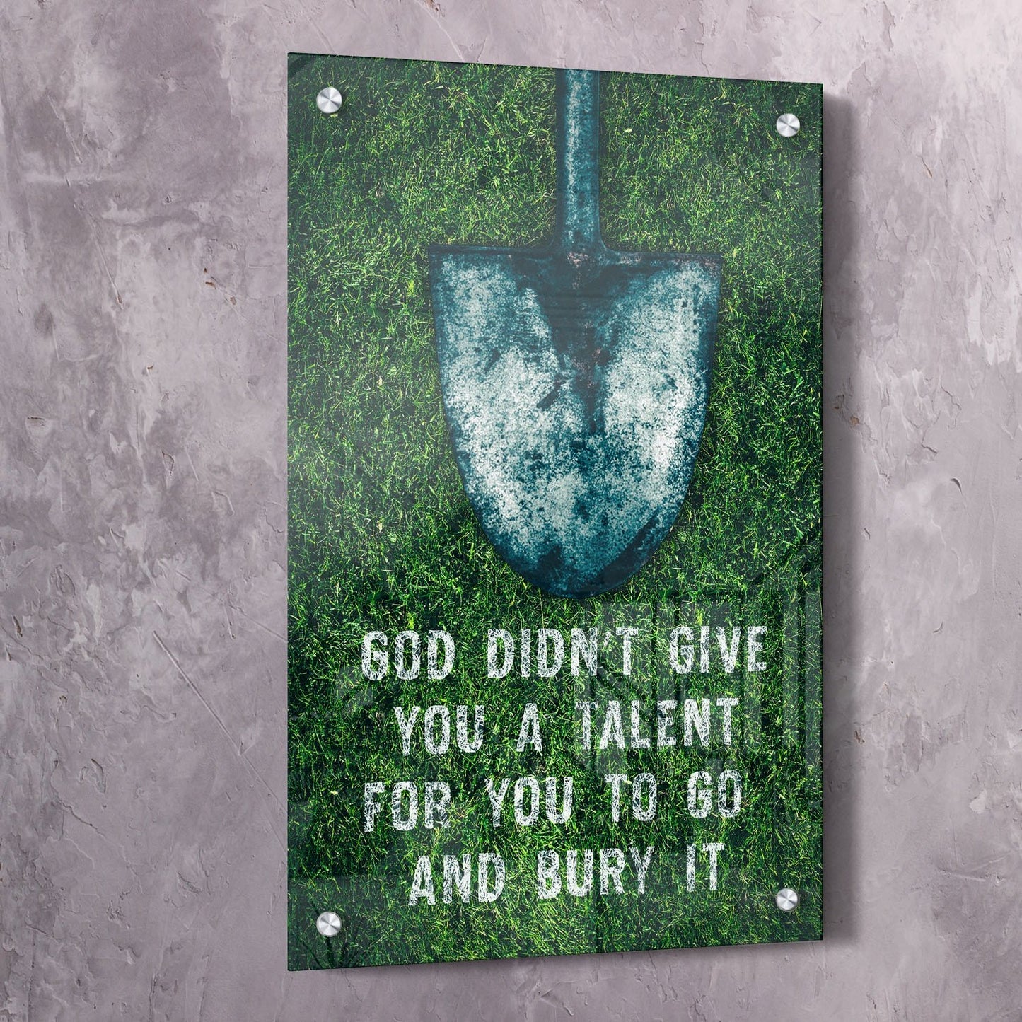 Don't Bury Your Talents Wall Art | Inspirational Wall Art Motivational Wall Art Quotes Office Art | Impaktiv Exclusive Canvas Art Portrait