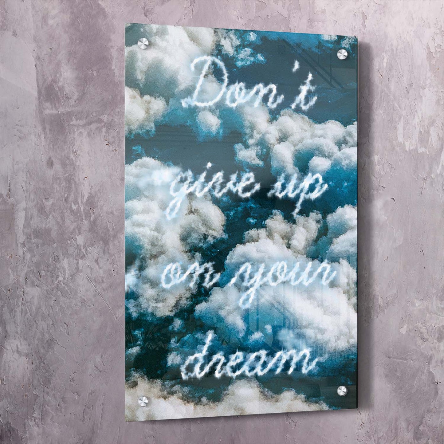 Don���t Give Up On Your Dream Wall Art | Inspirational Wall Art Motivational Wall Art Quotes Office Art | Impaktiv Exclusive Canvas Art Portrait