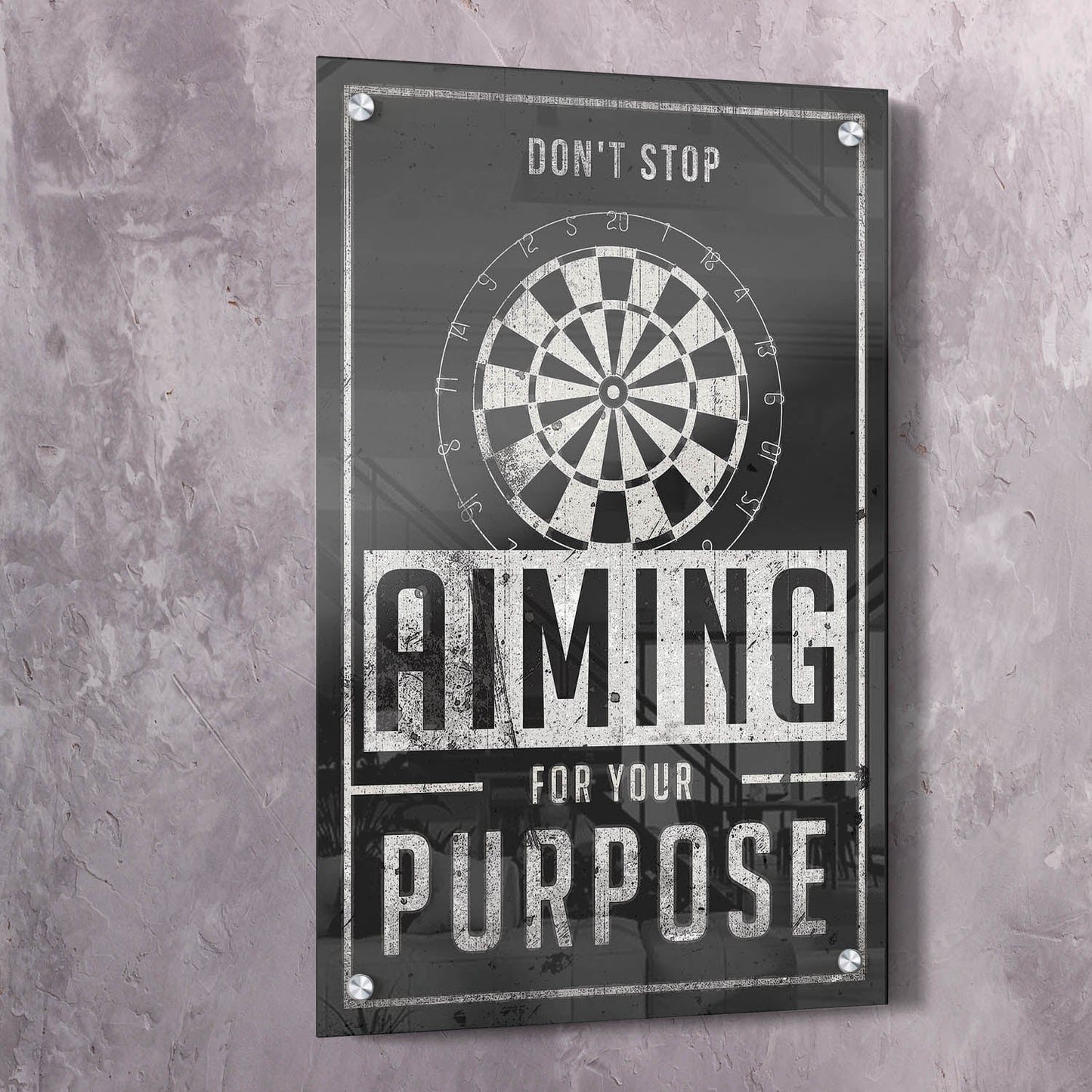 Don't Stop Aiming Wall Art | Inspirational Wall Art Motivational Wall Art Quotes Office Art | Impaktiv Exclusive Canvas Art Portrait