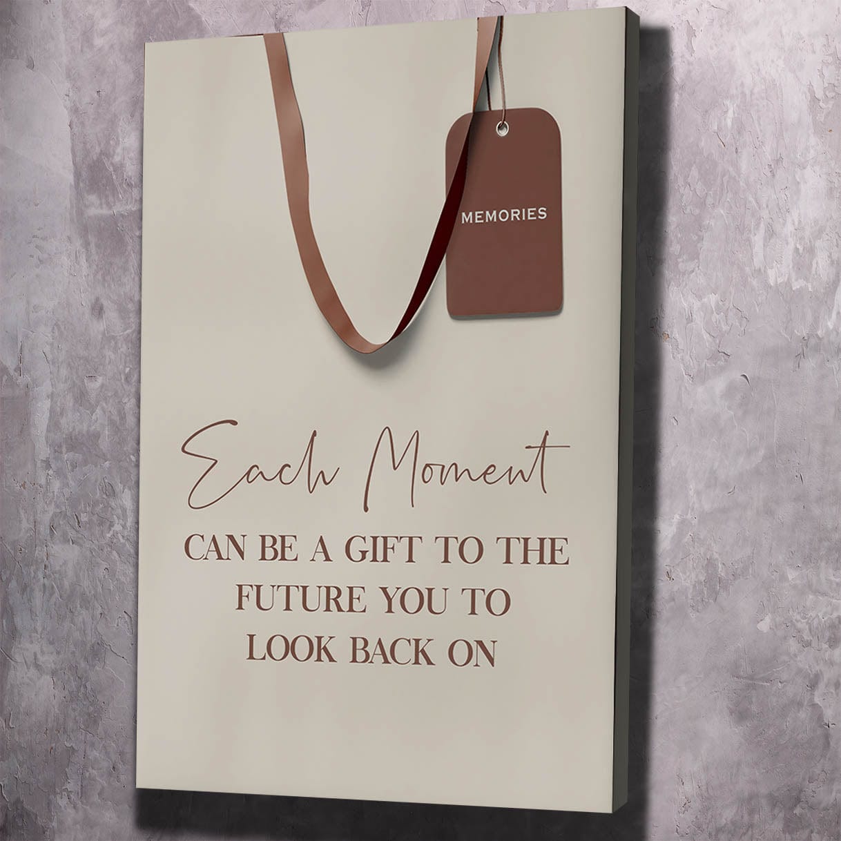 Each Moment Gift Wall Art | Inspirational Wall Art Motivational Wall Art Quotes Office Art | Impaktiv Exclusive Canvas Art Portrait