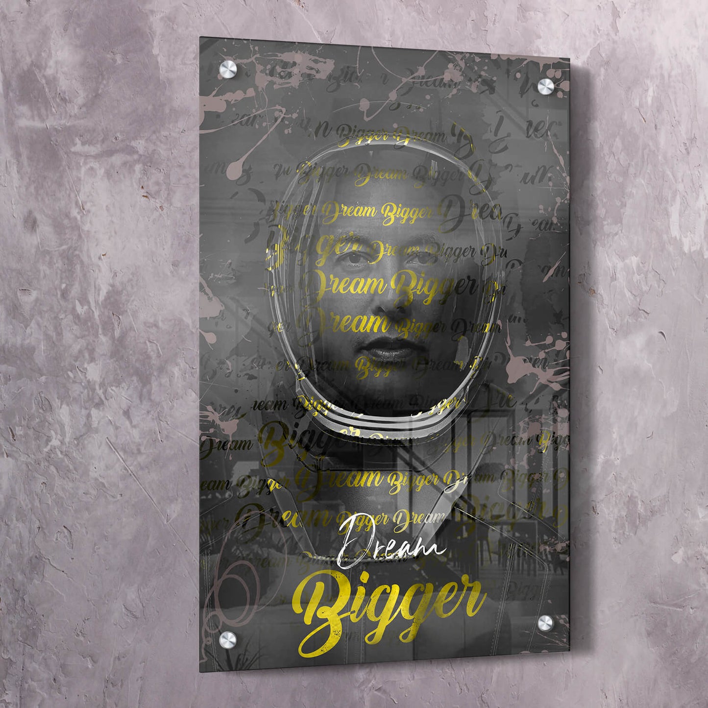 Elon Musk - Dream Bigger Wall Art | Inspirational Wall Art Motivational Wall Art Quotes Office Art | Impaktiv Exclusive Canvas Art Portrait