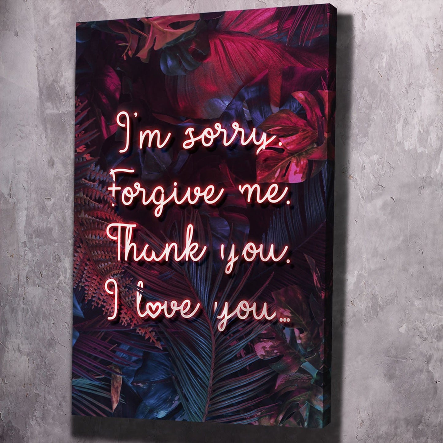 Embrace Healing with Ho'oponopono Prayer Quote Wall Art- Unlock the Power of Repentance, Forgiveness, Gratitude, and Love Canvas Art Portrait