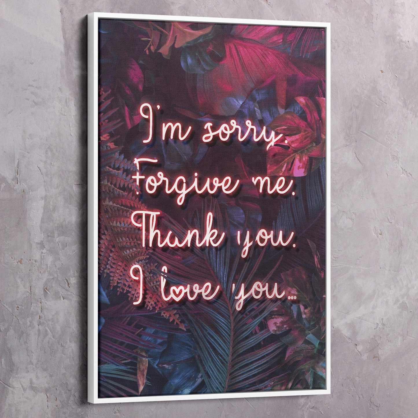 Embrace Healing with Ho'oponopono Prayer Quote Wall Art- Unlock the Power of Repentance, Forgiveness, Gratitude, and Love Canvas Art Portrait