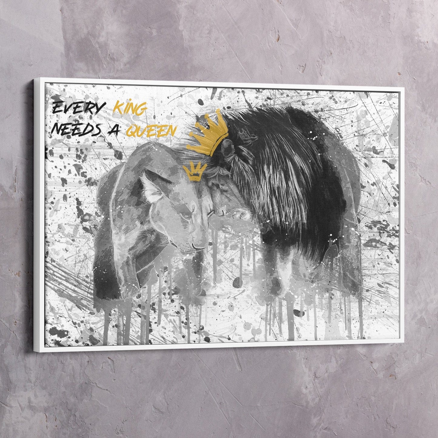 Every King Needs A Queen Wall Art | Inspirational Wall Art Motivational Wall Art Quotes Office Art | Impaktiv Exclusive Canvas Art Landscape