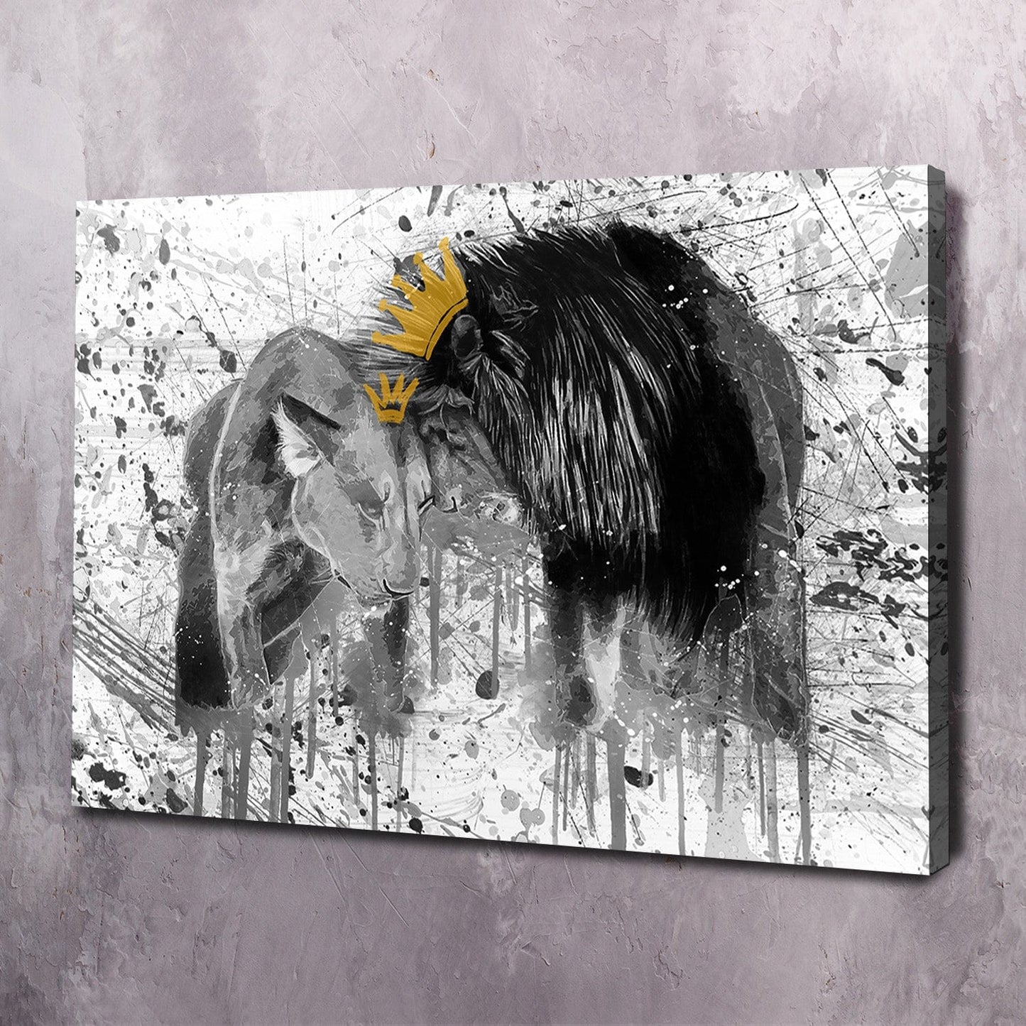 Every King Needs A Queen Wall Art | Inspirational Wall Art Motivational Wall Art Quotes Office Art | Impaktiv Exclusive Canvas Art Landscape