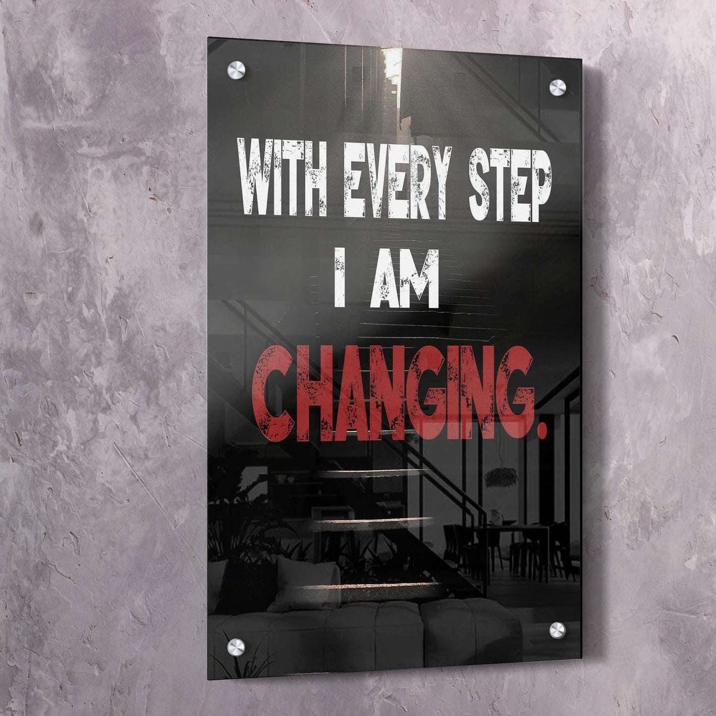 Every Step Wall Art | Inspirational Wall Art Motivational Wall Art Quotes Office Art | Impaktiv Exclusive Canvas Art Portrait
