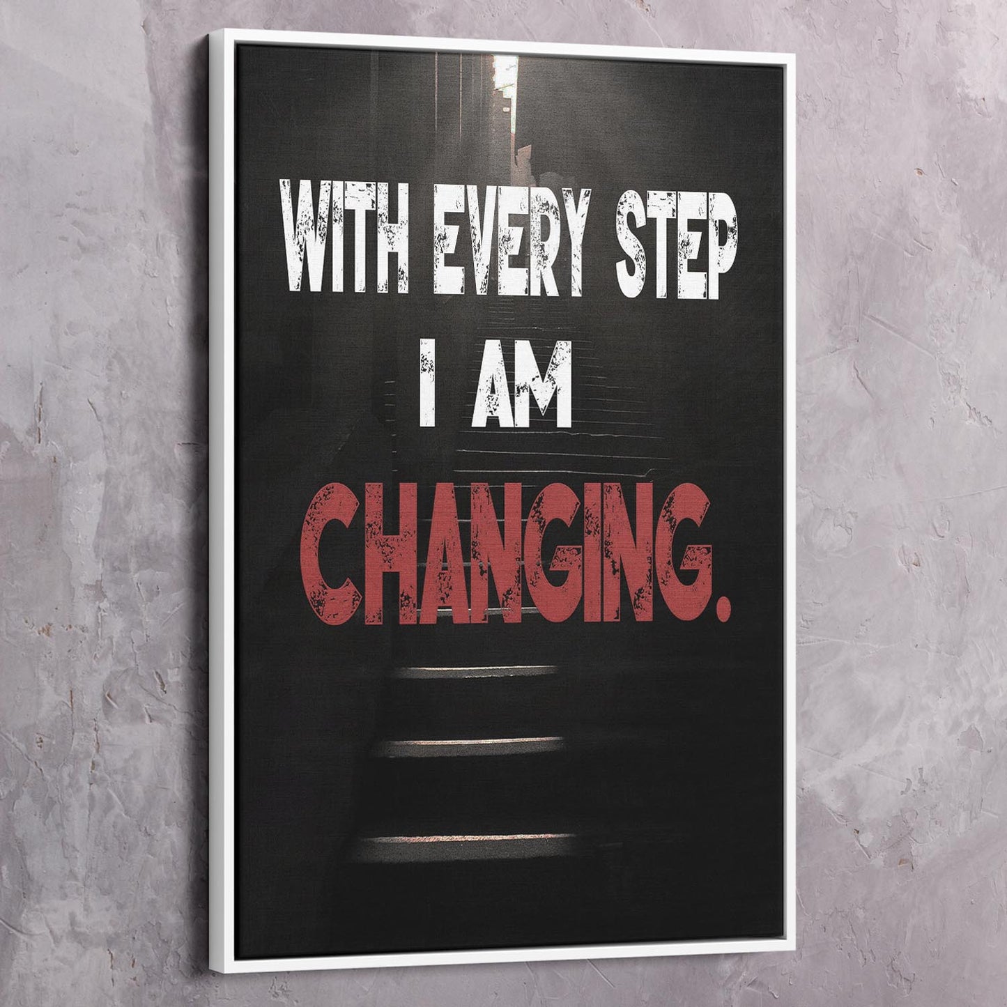 Every Step Wall Art | Inspirational Wall Art Motivational Wall Art Quotes Office Art | Impaktiv Exclusive Canvas Art Portrait