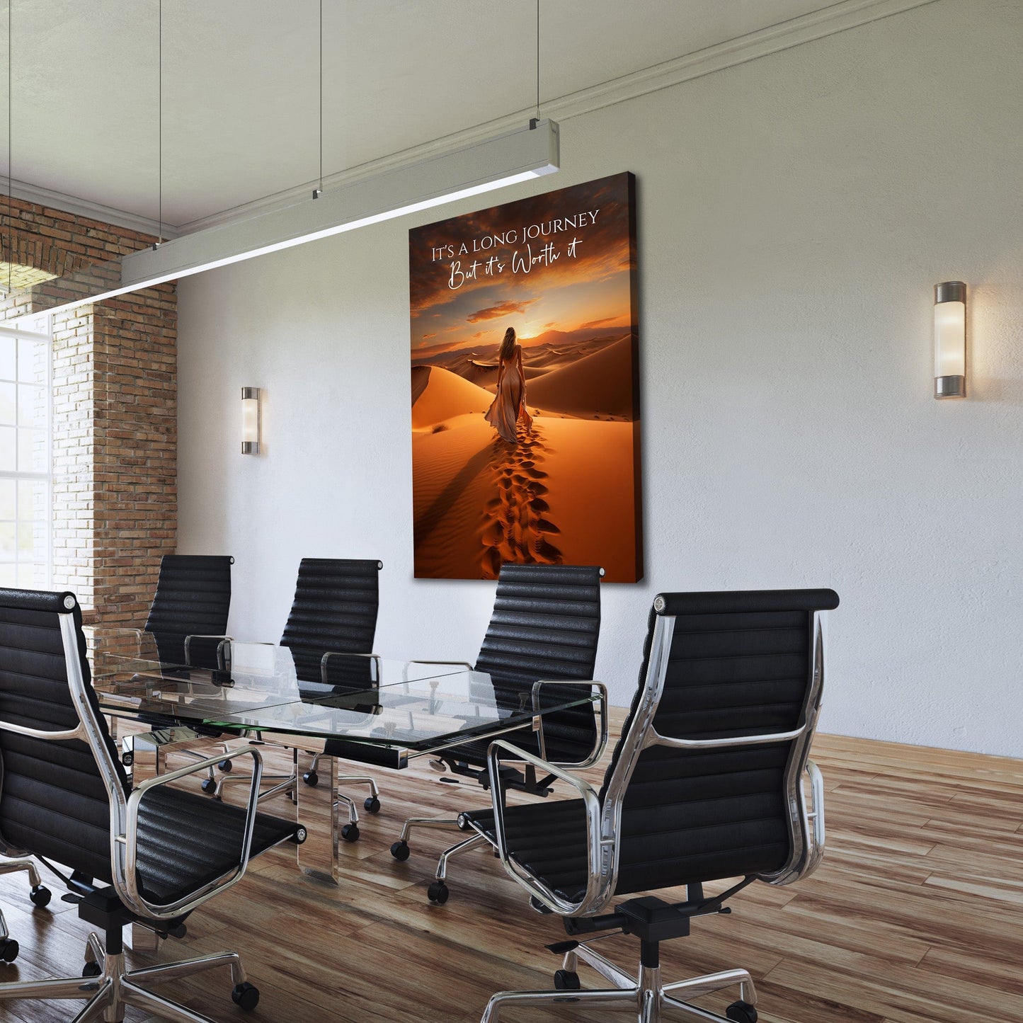 Experience the Power of Resilience: Long Journey Quote Wall Art | Impaktiv Canvas Art Portrait