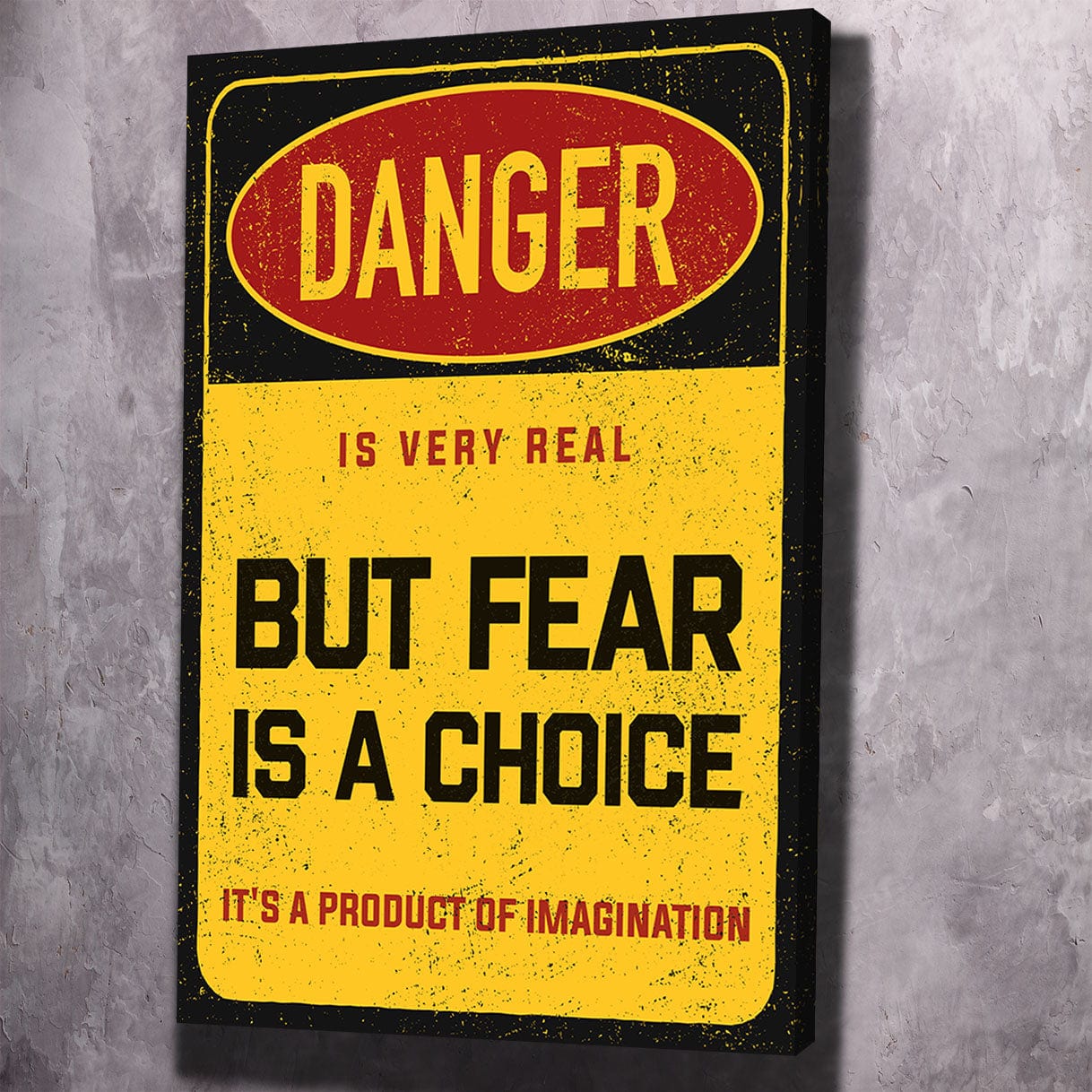 Fear is a Choice Wall Art | Inspirational Wall Art Motivational Wall Art Quotes Office Art | Impaktiv Exclusive Canvas Art Portrait