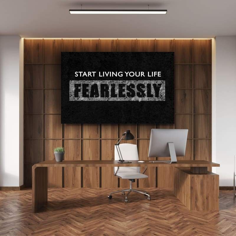 Fearlessly Wall Art | Inspirational Wall Art Motivational Wall Art Quotes Office Art | Impaktiv Exclusive Canvas Art Landscape