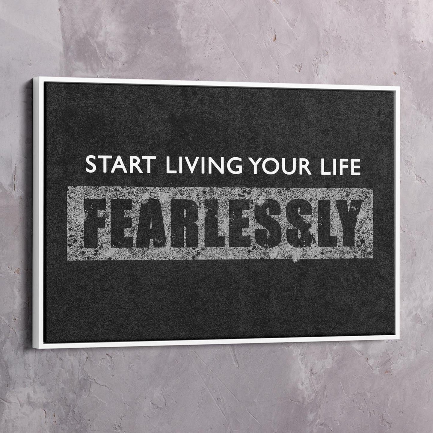 Fearlessly Wall Art | Inspirational Wall Art Motivational Wall Art Quotes Office Art | Impaktiv Exclusive Canvas Art Landscape