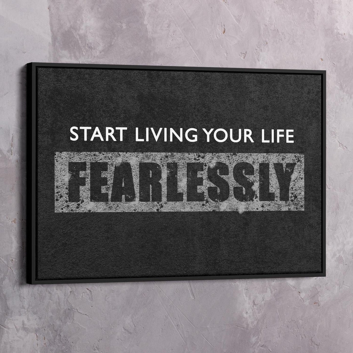 Fearlessly Wall Art | Inspirational Wall Art Motivational Wall Art Quotes Office Art | Impaktiv Exclusive Canvas Art Landscape