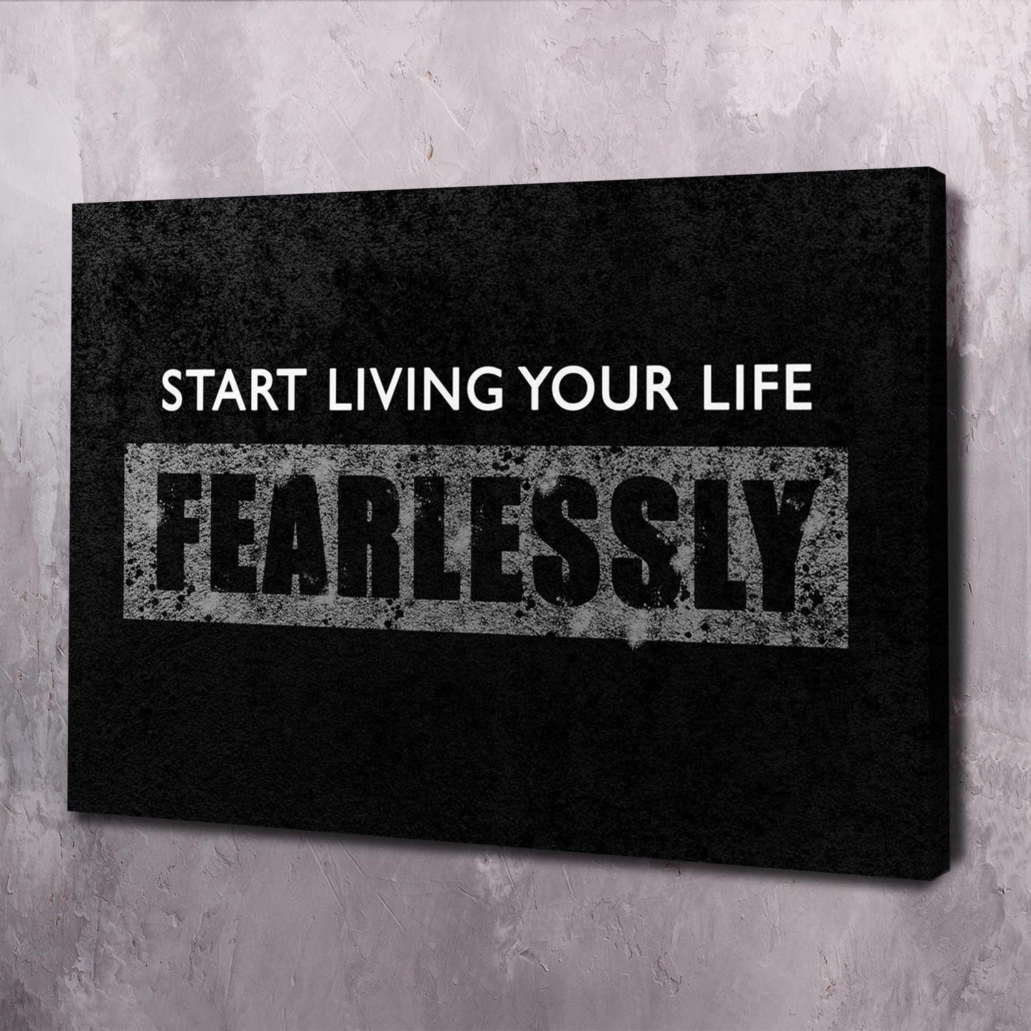 Fearlessly Wall Art | Inspirational Wall Art Motivational Wall Art Quotes Office Art | Impaktiv Exclusive Canvas Art Landscape