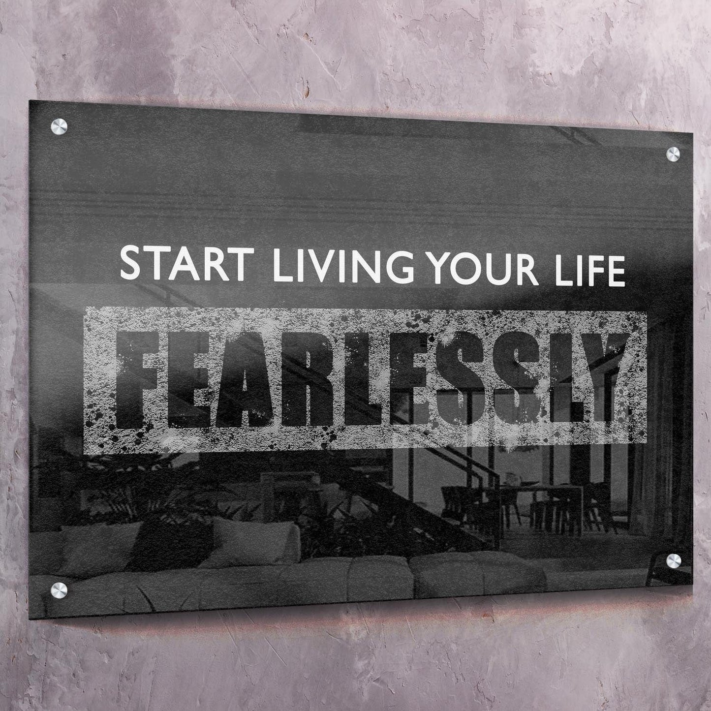 Fearlessly Wall Art | Inspirational Wall Art Motivational Wall Art Quotes Office Art | Impaktiv Exclusive Canvas Art Landscape