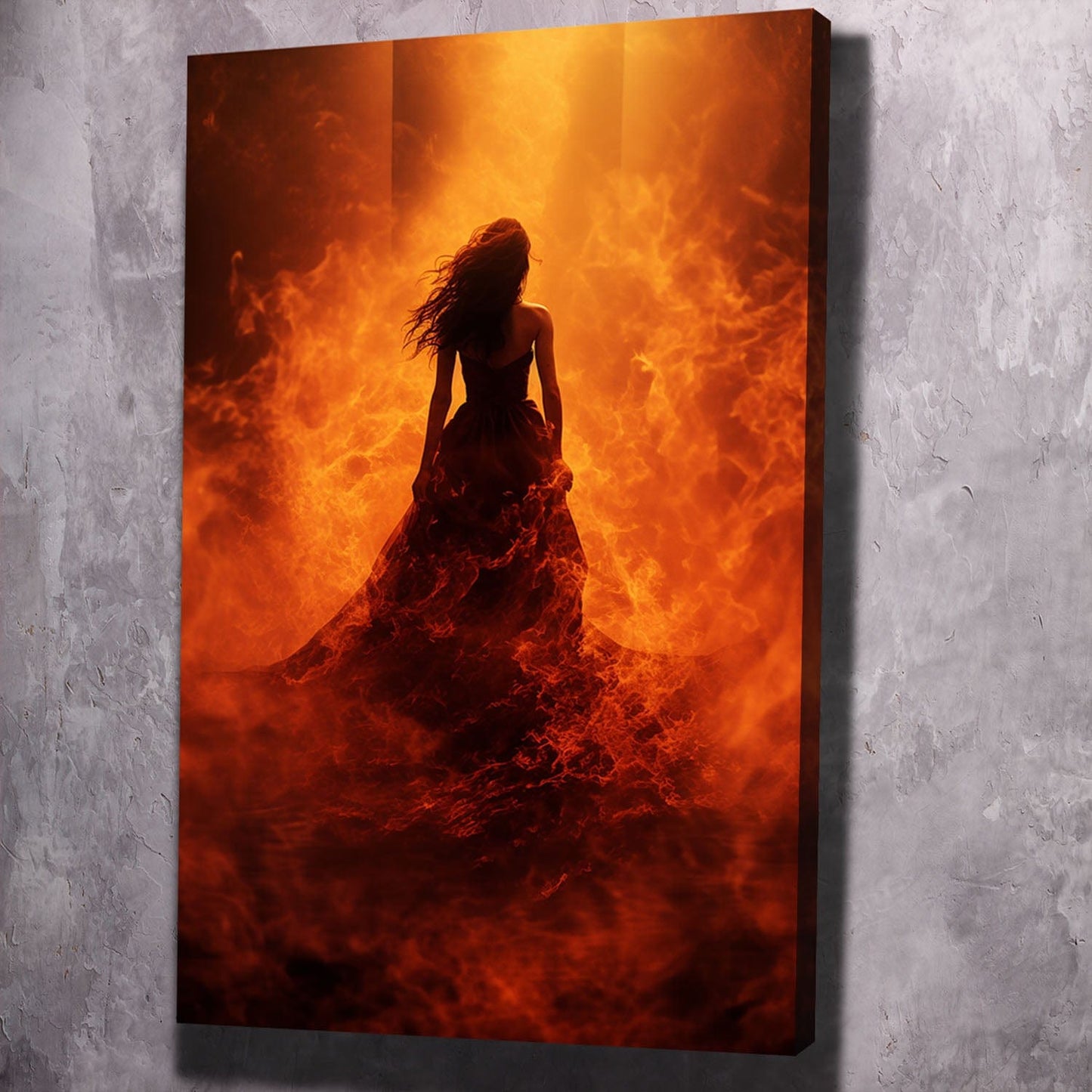 Flames of Regret - Person Could Have Become Quote Wall Art | Inspirational Wall Art Motivational Wall Art Quotes Office Art | Impaktiv Exclusive Canvas Art Portrait
