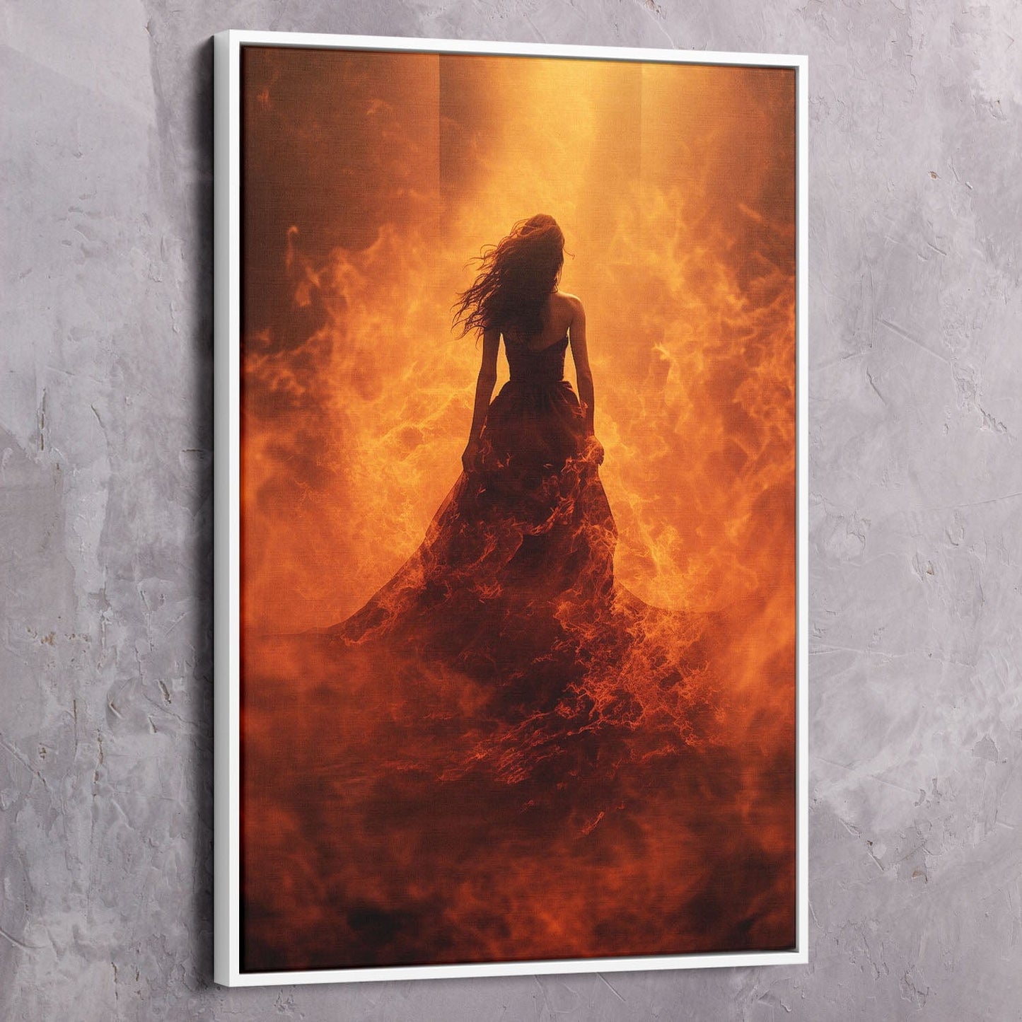 Flames of Regret - Person Could Have Become Quote Wall Art | Inspirational Wall Art Motivational Wall Art Quotes Office Art | Impaktiv Exclusive Canvas Art Portrait