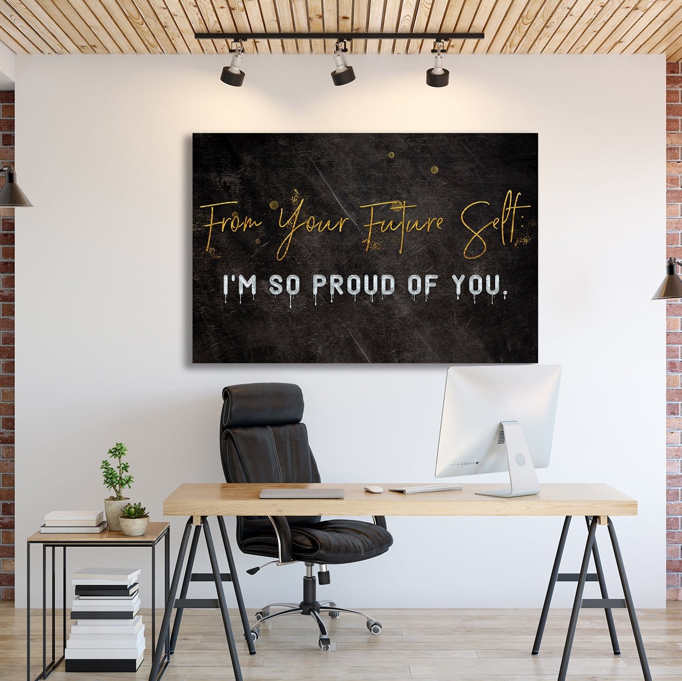 From Your Future Self Wall Art | Inspirational Wall Art Motivational Wall Art Quotes Office Art | Impaktiv Exclusive Canvas Art Landscape