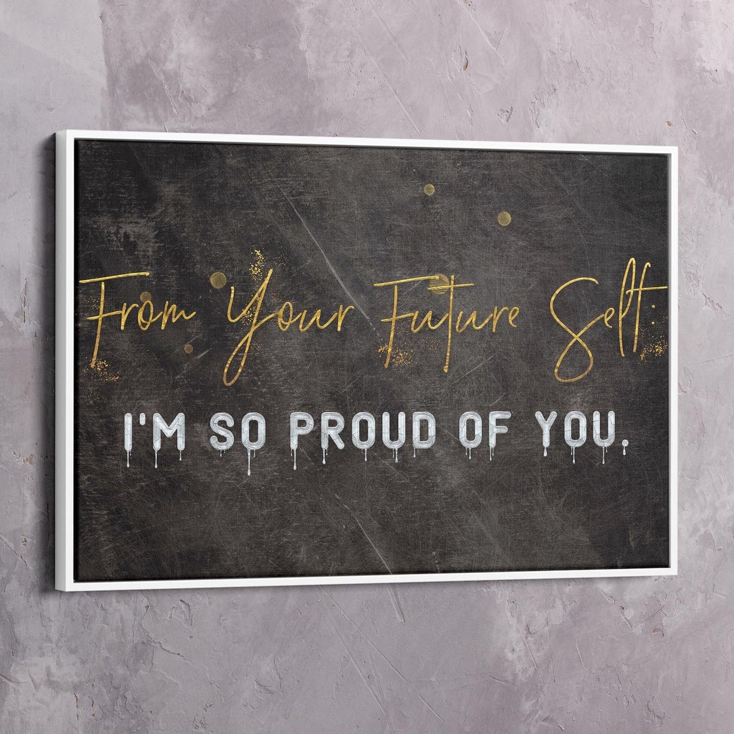 From Your Future Self Wall Art | Inspirational Wall Art Motivational Wall Art Quotes Office Art | Impaktiv Exclusive Canvas Art Landscape