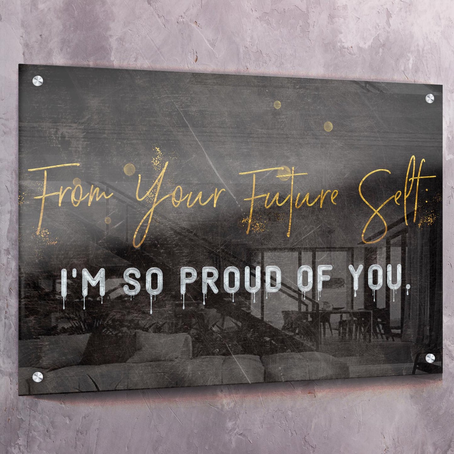 From Your Future Self Wall Art | Inspirational Wall Art Motivational Wall Art Quotes Office Art | Impaktiv Exclusive Canvas Art Landscape
