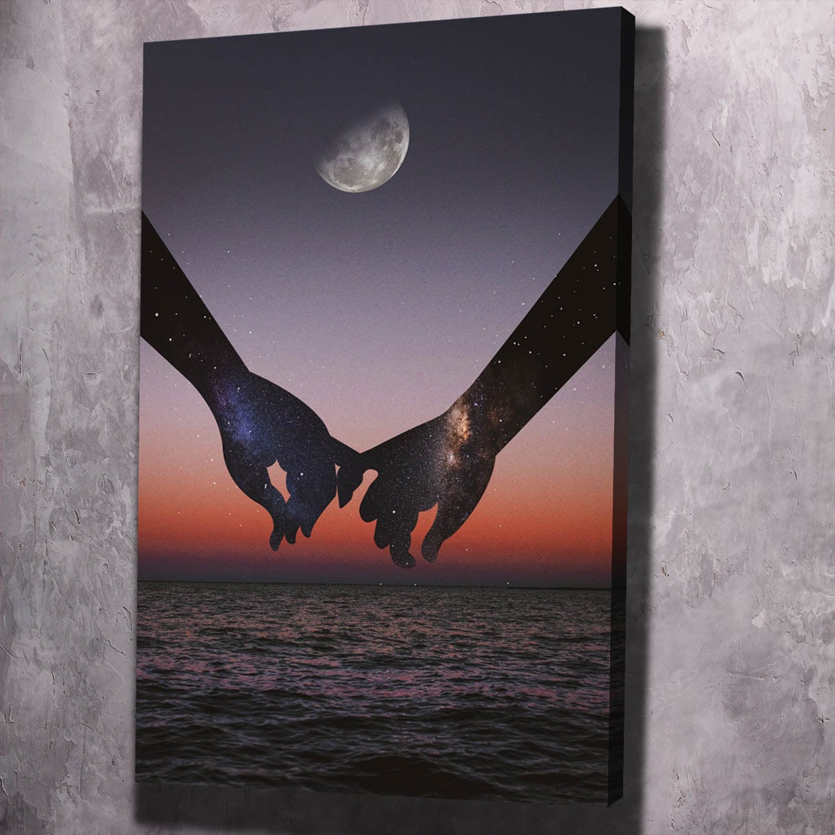 Holding Hands Stars - Shop exclusive inspirational wall art, motivational wall art, office art, home office wall decor quotes, wall art quotes, office artwork, motivational art only at Impaktiv in canvas and acrylic formats.
