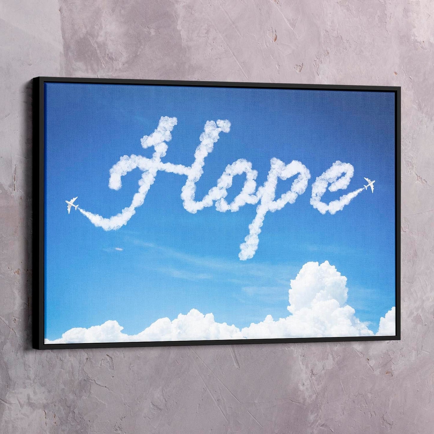 Hope Clouds Wall Art | Inspirational Wall Art Motivational Wall Art Quotes Office Art | Impaktiv Exclusive Canvas Art Landscape