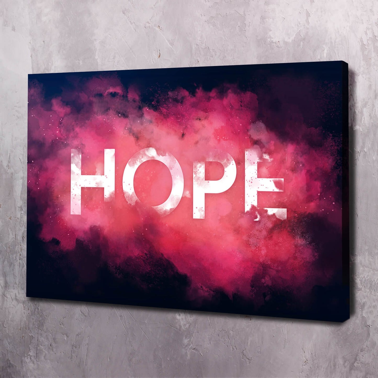 HOPE Smoke Wall Art | Inspirational Wall Art Motivational Wall Art Quotes Office Art | Impaktiv Exclusive Canvas Art Landscape