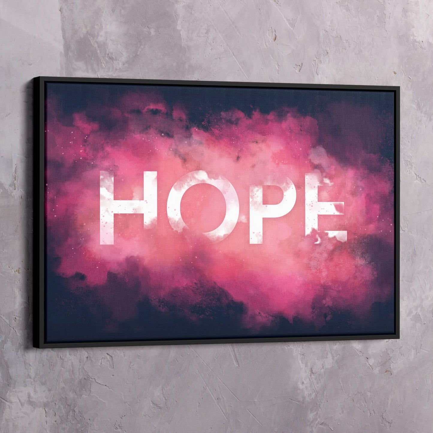 HOPE Smoke Wall Art | Inspirational Wall Art Motivational Wall Art Quotes Office Art | Impaktiv Exclusive Canvas Art Landscape