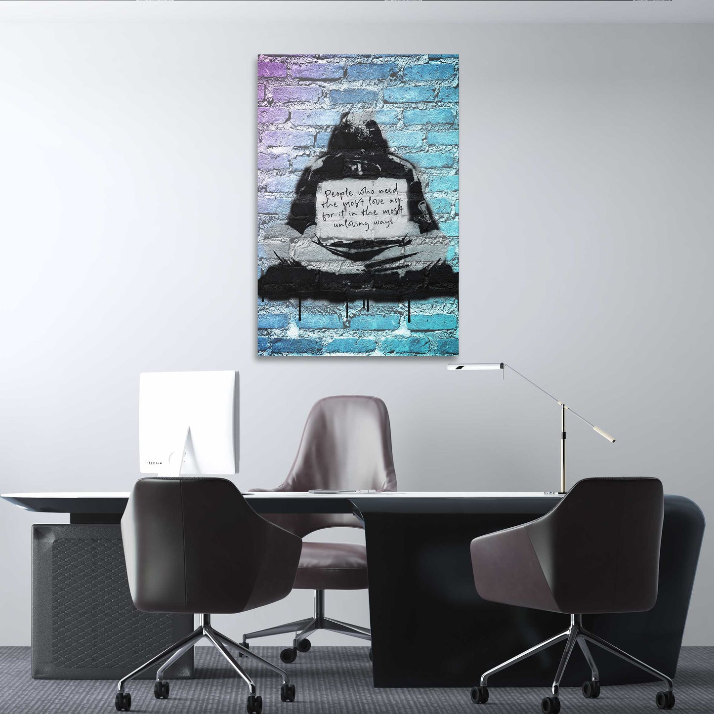 Hurt People Hurt People Wall Art | Inspirational Wall Art Motivational Wall Art Quotes Office Art | Impaktiv Exclusive Canvas Art Portrait