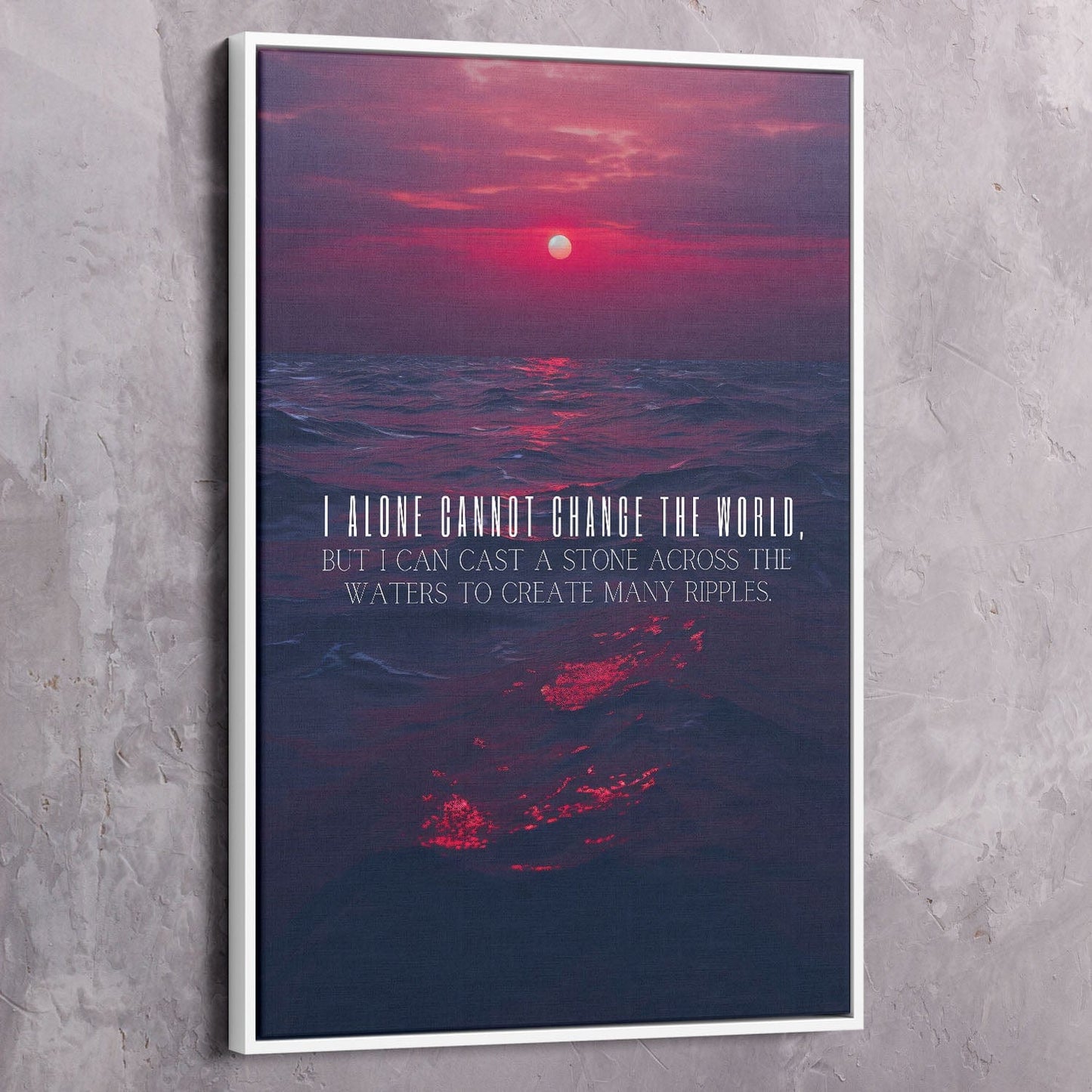 I alone cannot change the world - Mother Teresa Quote Wall Art | Inspirational Wall Art Motivational Wall Art Quotes Office Art | Impaktiv Exclusive Canvas Art Portrait