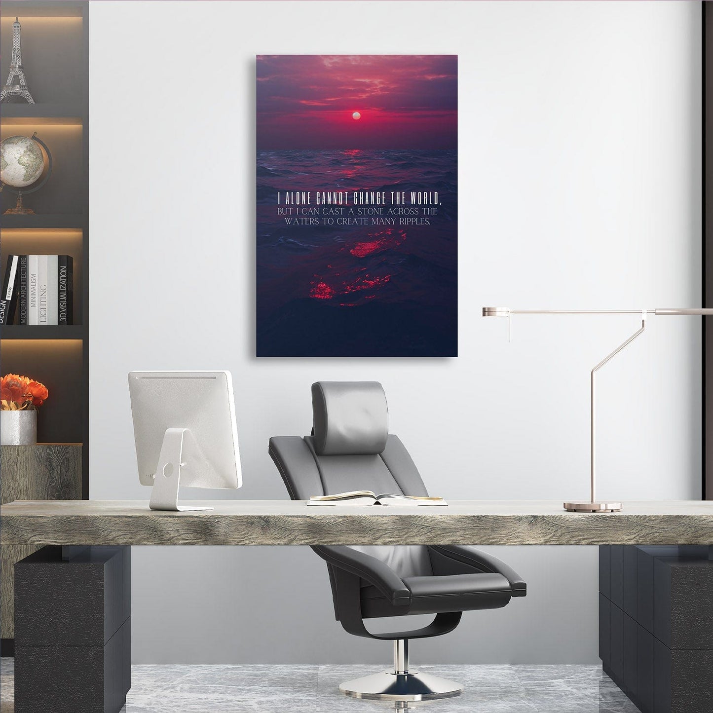 I alone cannot change the world - Mother Teresa Quote Wall Art | Inspirational Wall Art Motivational Wall Art Quotes Office Art | Impaktiv Exclusive Canvas Art Portrait