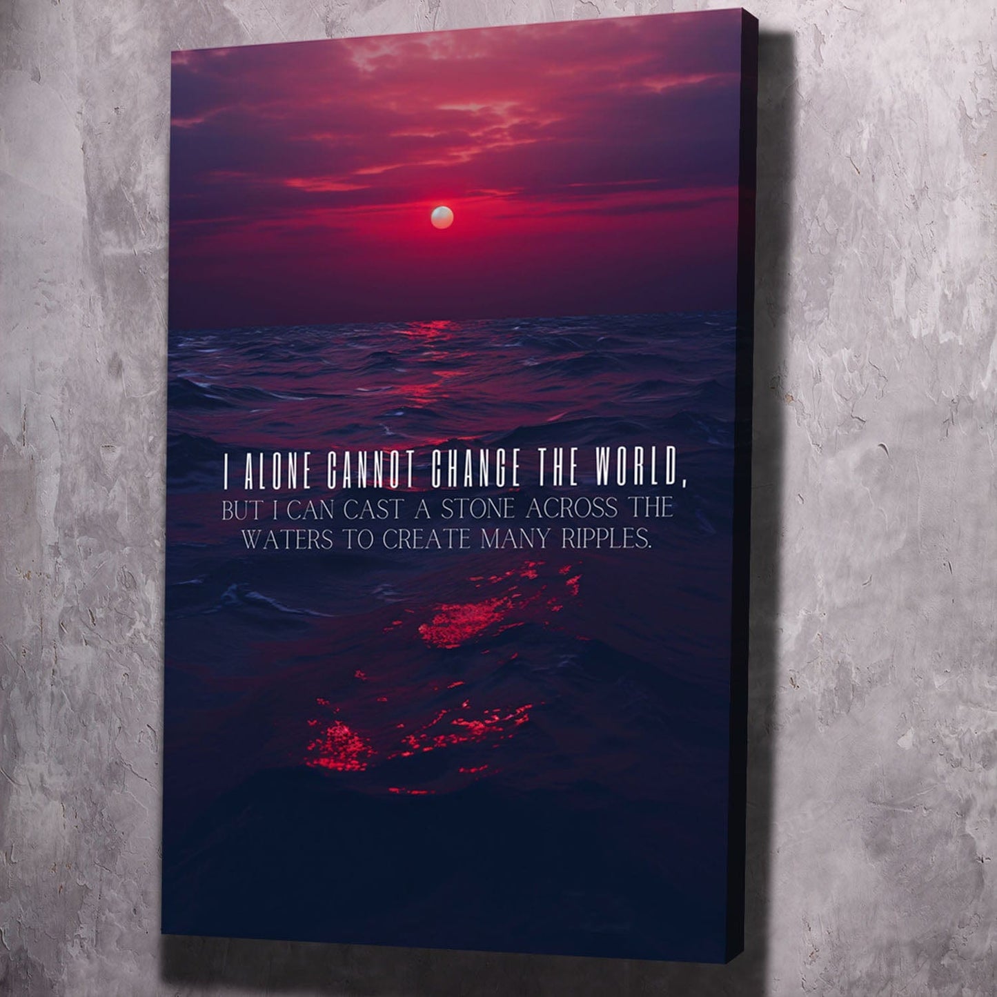 I alone cannot change the world - Mother Teresa Quote Wall Art | Inspirational Wall Art Motivational Wall Art Quotes Office Art | Impaktiv Exclusive Canvas Art Portrait