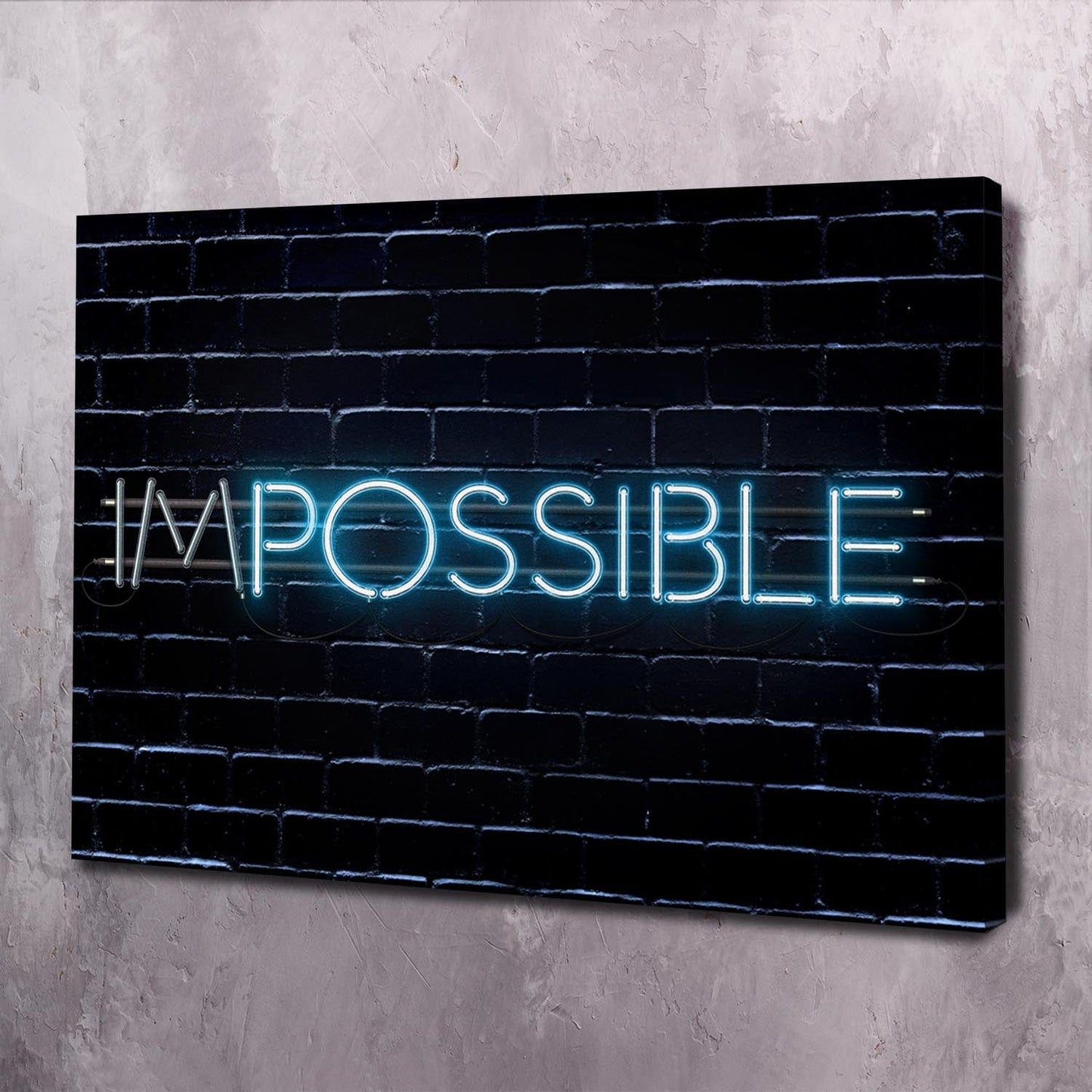 Impossible 2 Wall Art | Inspirational Wall Art Motivational Wall Art Quotes Office Art | Impaktiv Exclusive Canvas Art Landscape
