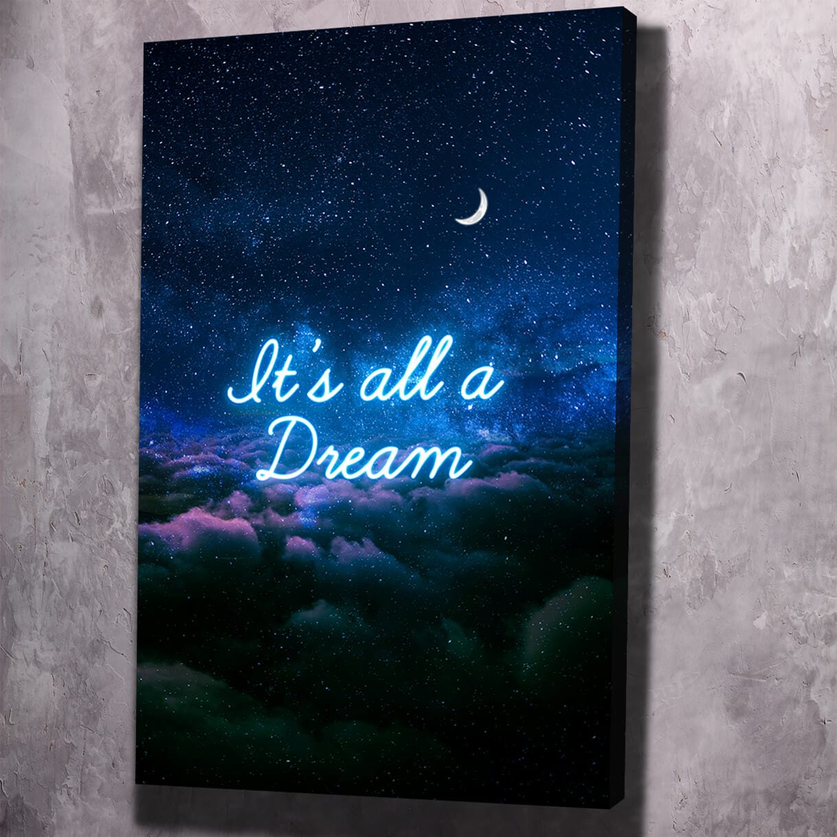 It���s All a Dream Wall Art | Inspirational Wall Art Motivational Wall Art Quotes Office Art | Impaktiv Exclusive Canvas Art Portrait