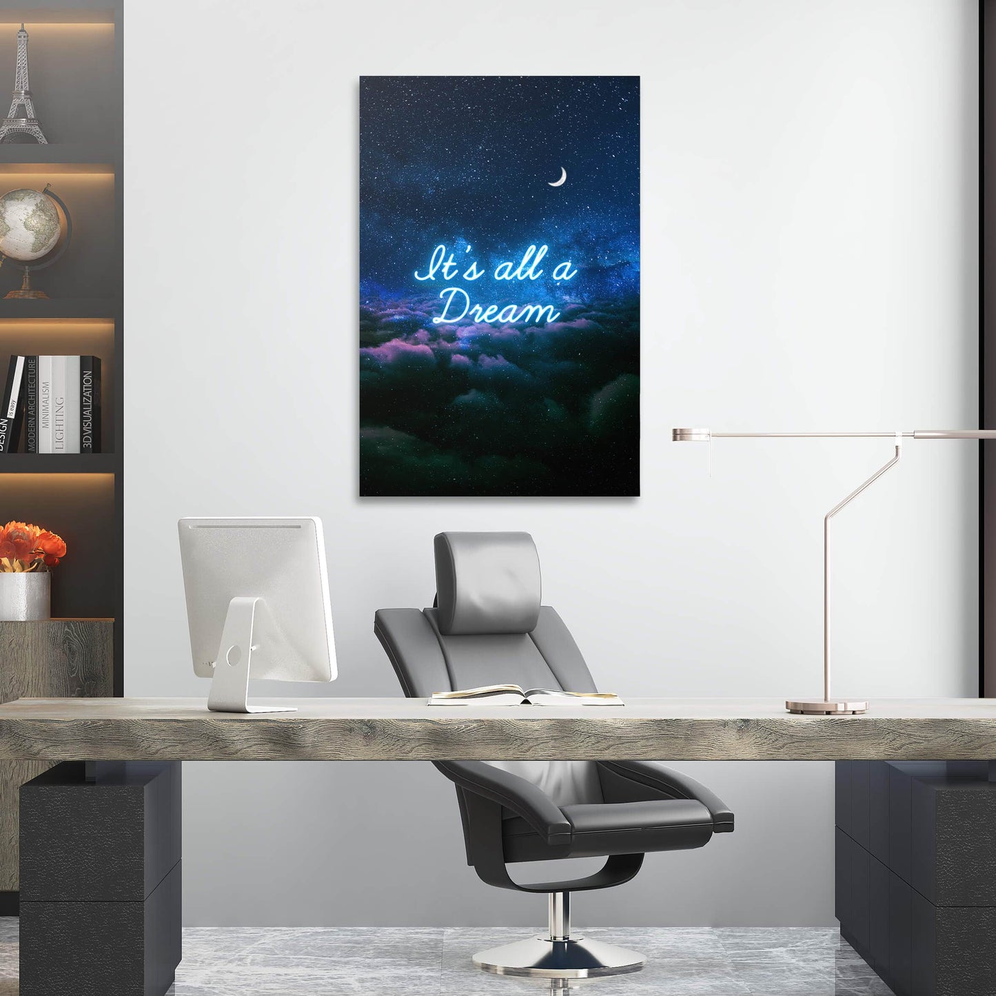 It���s All a Dream Wall Art | Inspirational Wall Art Motivational Wall Art Quotes Office Art | Impaktiv Exclusive Canvas Art Portrait