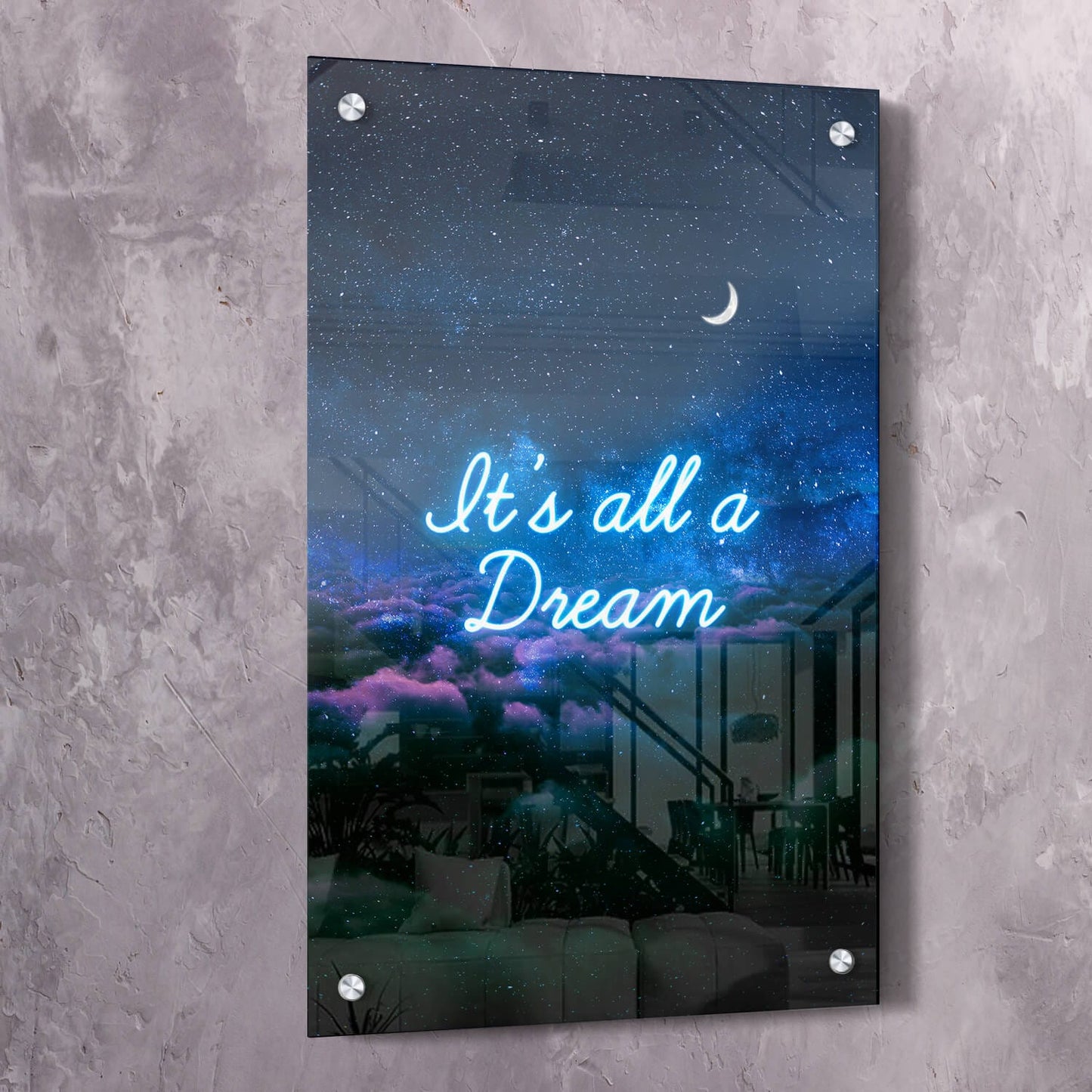 It���s All a Dream Wall Art | Inspirational Wall Art Motivational Wall Art Quotes Office Art | Impaktiv Exclusive Canvas Art Portrait
