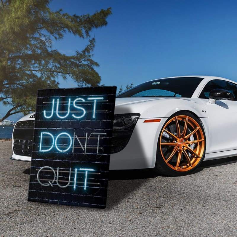 Just Don't Quit Wall Art | Inspirational Wall Art Motivational Wall Art Quotes Office Art | Impaktiv Exclusive Canvas Art Portrait