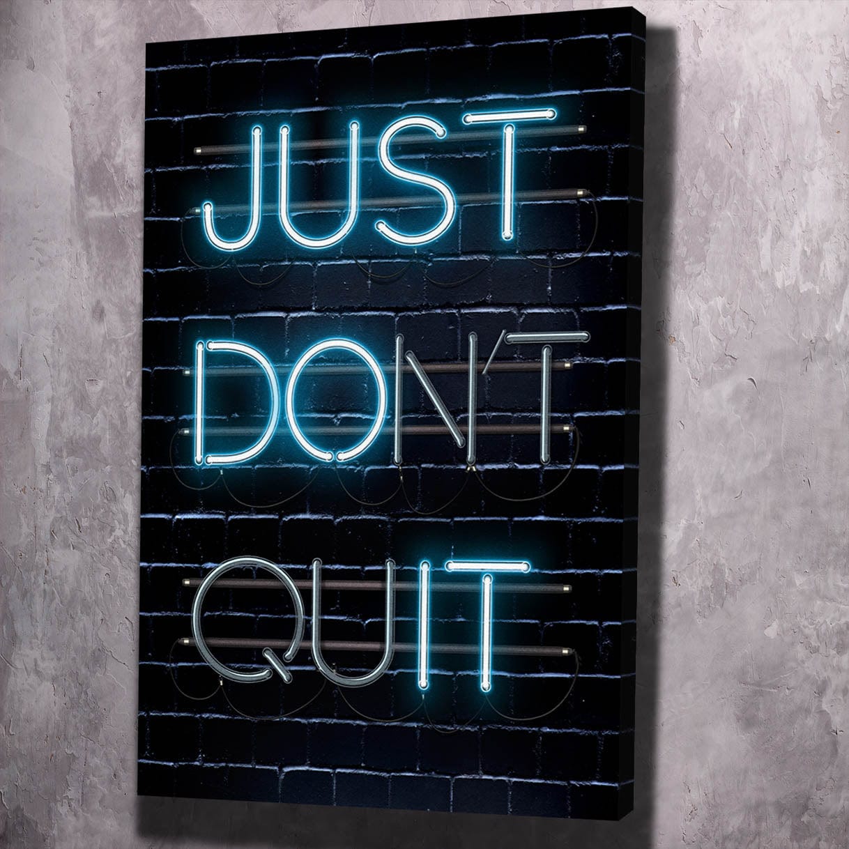 Just Don't Quit Wall Art | Inspirational Wall Art Motivational Wall Art Quotes Office Art | Impaktiv Exclusive Canvas Art Portrait