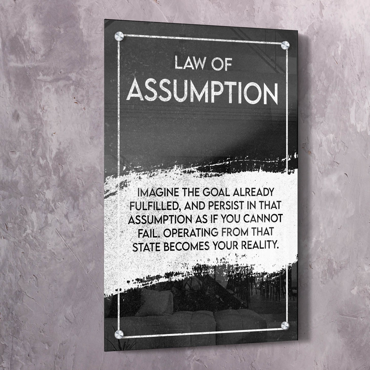 Law of Assumption - Neville Goddard Inspired Wall Art | Inspirational Wall Art Motivational Wall Art Quotes Office Art | Impaktiv Exclusive Canvas Art Portrait