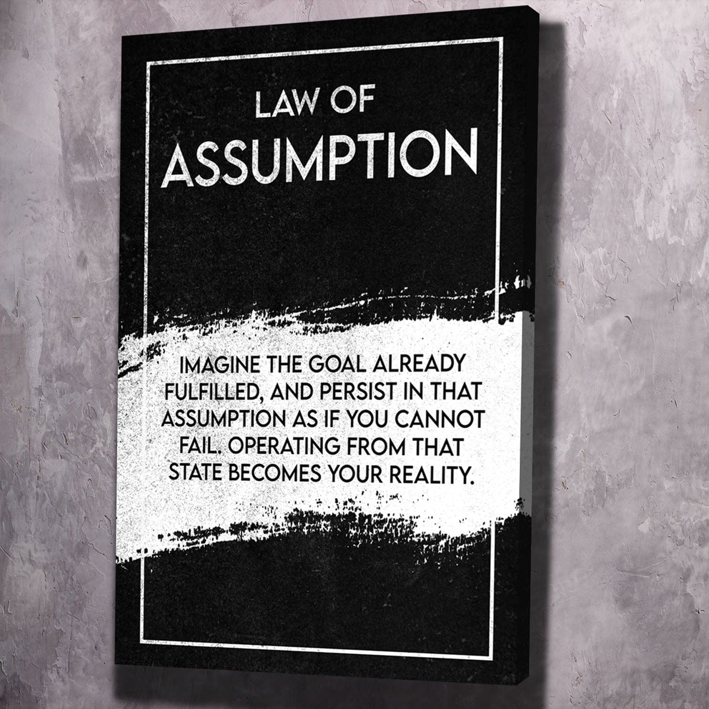 Law of Assumption - Neville Goddard Inspired Wall Art | Inspirational Wall Art Motivational Wall Art Quotes Office Art | Impaktiv Exclusive Canvas Art Portrait
