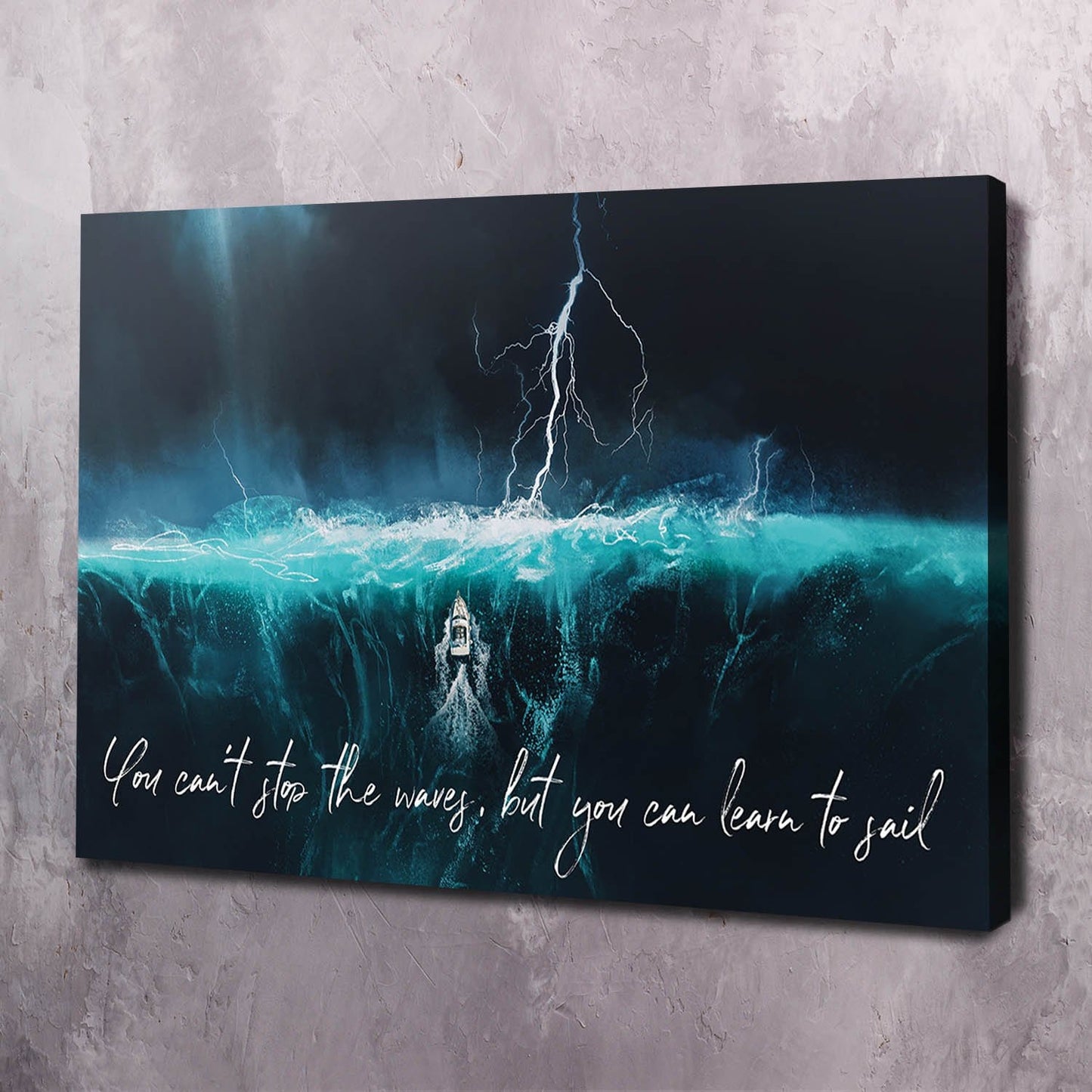 Learn To Sail Wall Art | Inspirational Wall Art Motivational Wall Art Quotes Office Art | Impaktiv Exclusive Canvas Art Landscape