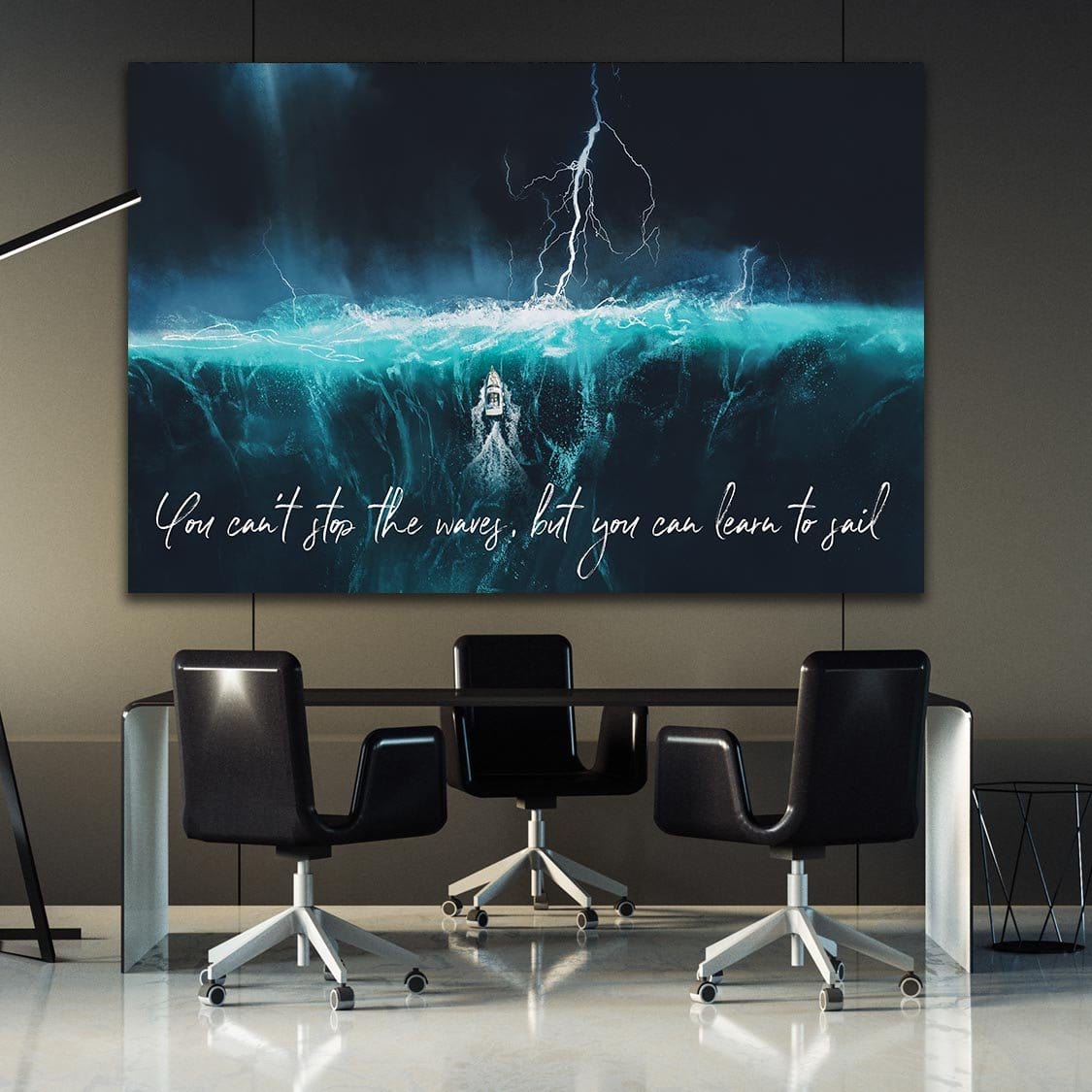 Learn To Sail Wall Art | Inspirational Wall Art Motivational Wall Art Quotes Office Art | Impaktiv Exclusive Canvas Art Landscape