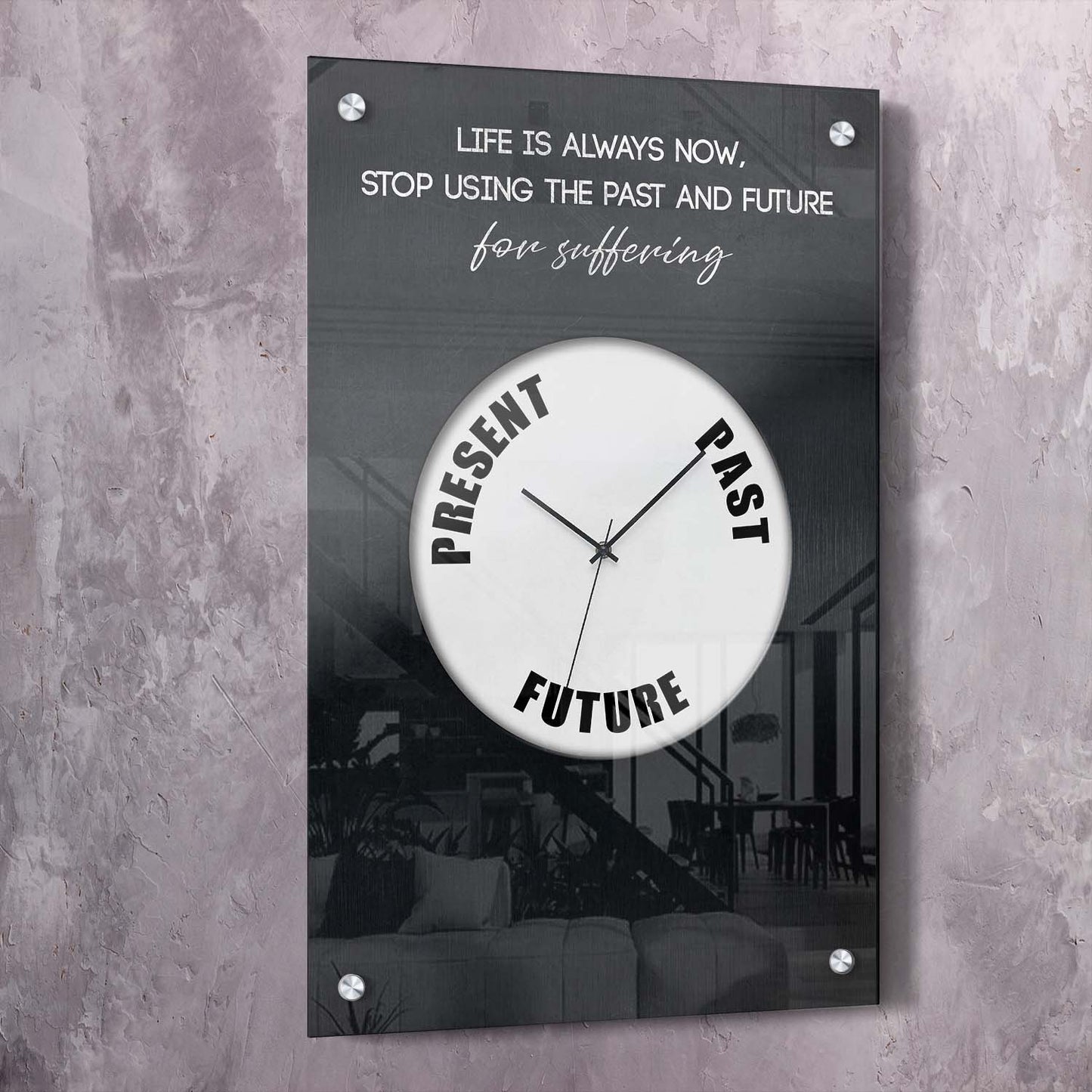 Life is always now Wall Art | Inspirational Wall Art Motivational Wall Art Quotes Office Art | Impaktiv Exclusive Canvas Art Portrait