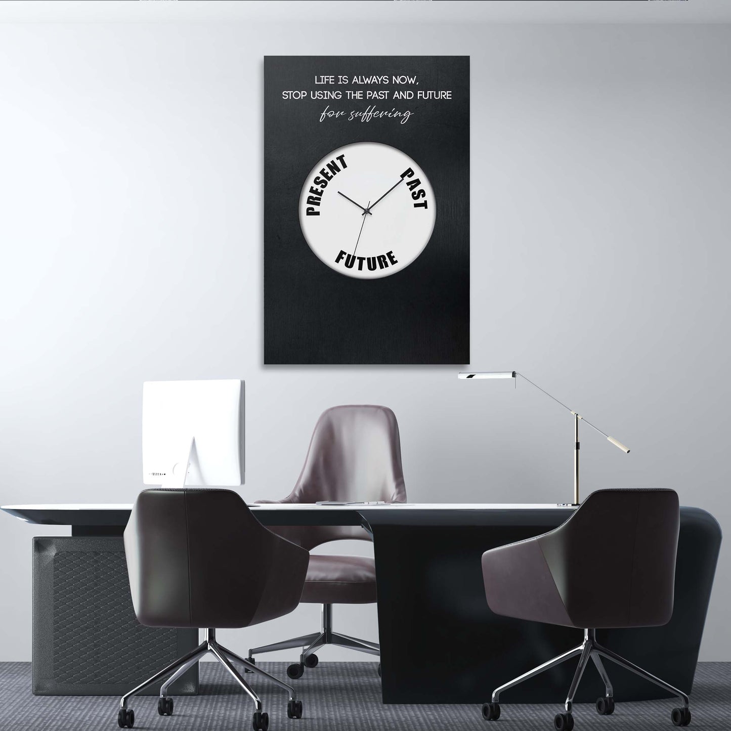 Life is always now Wall Art | Inspirational Wall Art Motivational Wall Art Quotes Office Art | Impaktiv Exclusive Canvas Art Portrait